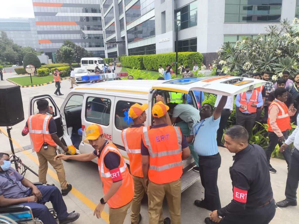 Ambulance casualty loading drill