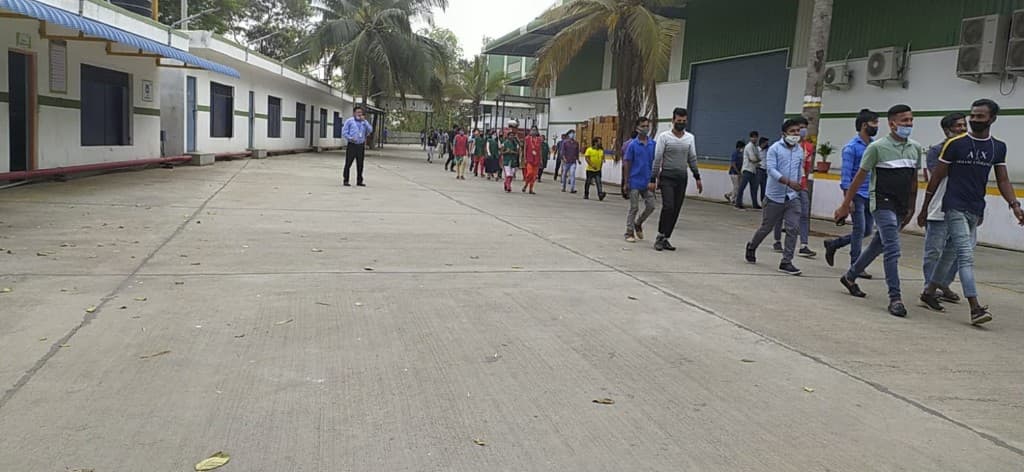 Stage-led evacuation drill