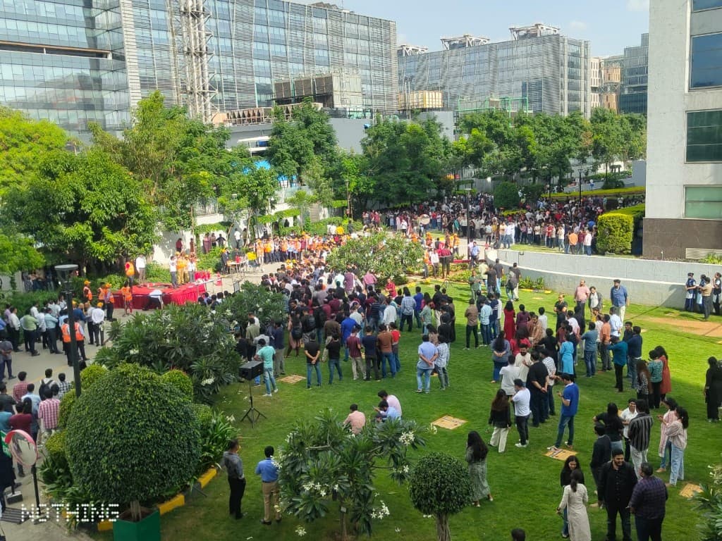 Corporate fire drill turnout