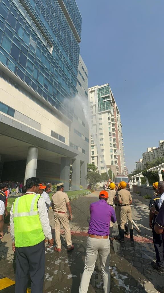 High-rise façade suppression drill