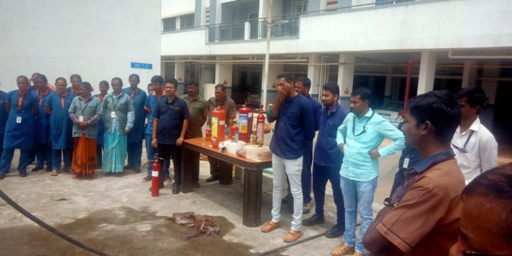 Team gathering with equipment